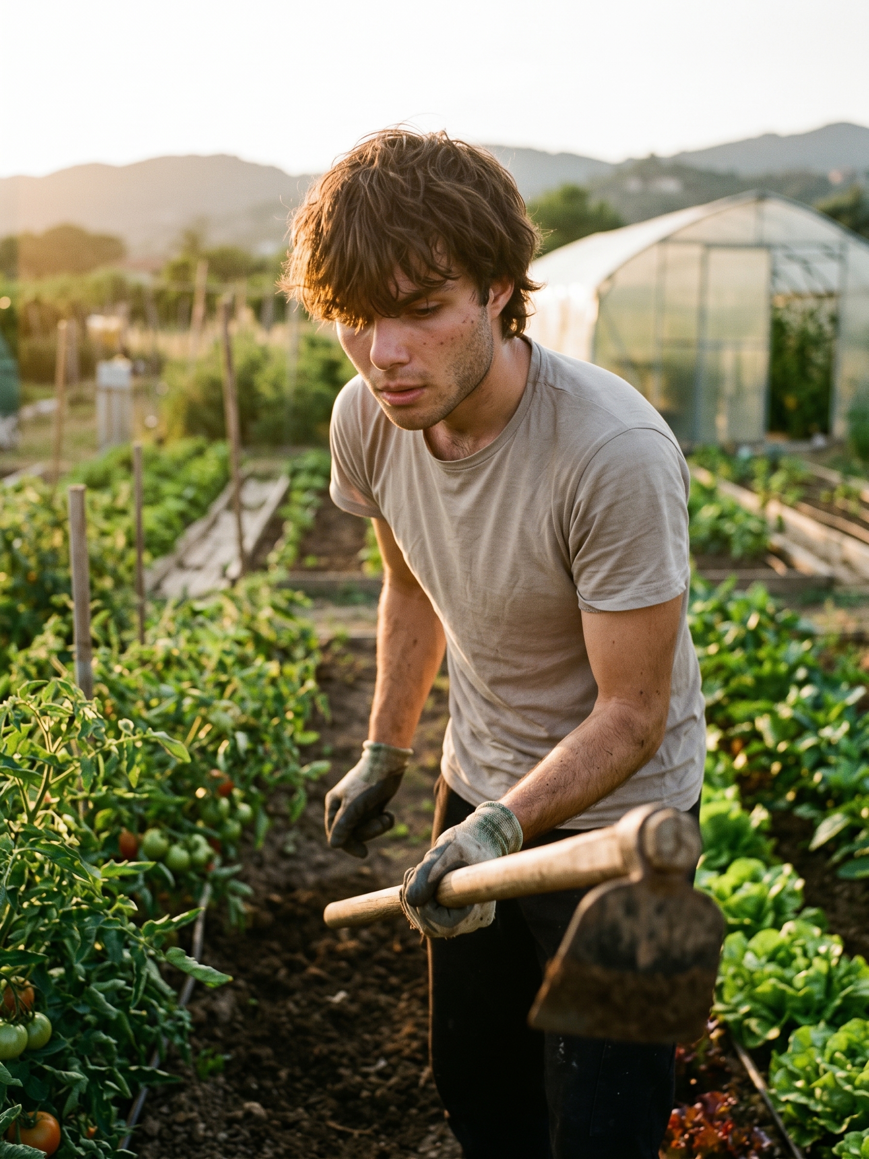 Giardiniere al lavoro Zappe e Giardini